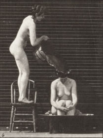 Plate 406 Woman pouring a bucket of water over another woman — figure reference